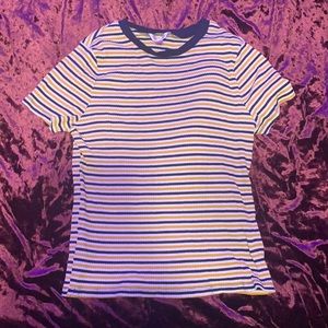 Cropped striped shirt